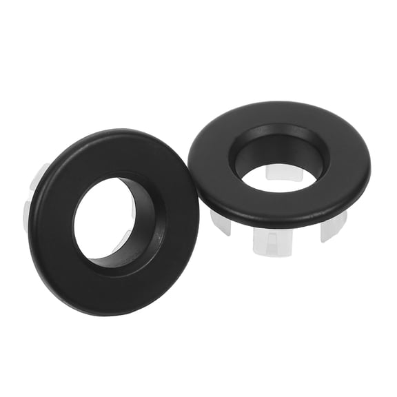 ELAYARD Anticlogging Easy Install Black Sink Overflow Cover for Home Washbasin