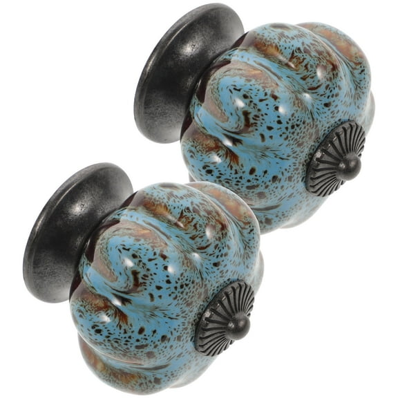 ELAYARD 2Pcs Decorative Ceramic Cabinet Knobs for Wardrobe and Desk Drawers