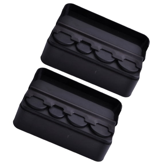 ELAYARD 2-Pack Black Plastic Storage Box for Car, Trunk, and Home Organization