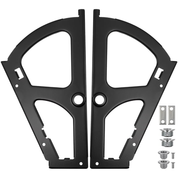 ELAYARD 2-Pack Black Steel Shoe Cabinet Brackets, Wall Mount Stand for Home Storage, Easy Installation