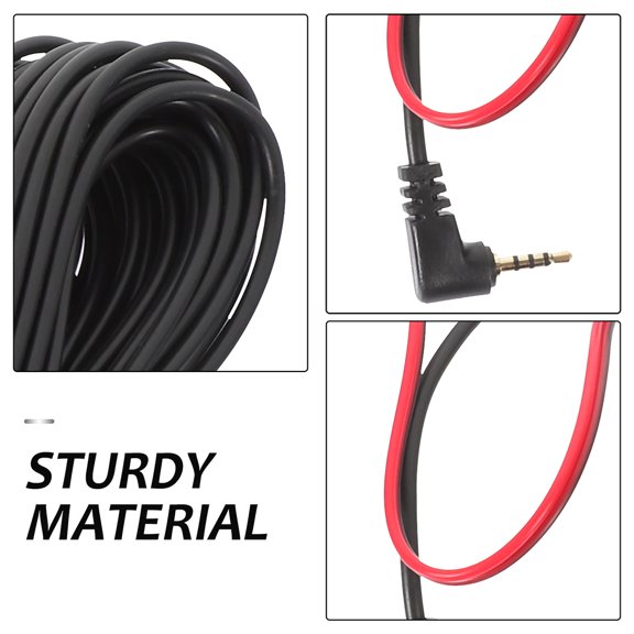 ELAYARD 2Pcs Car Recorder Cable Extension Black Plastic Rear Pull Design Reliable
