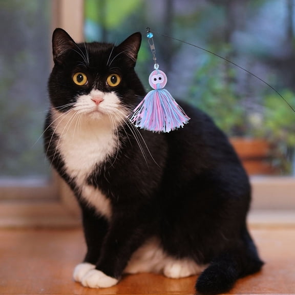 ELAYARD 2-Pack Replacement Cat Teaser Heads Soft Interactive Toy to Stimulate Cats' Hunting Instincts