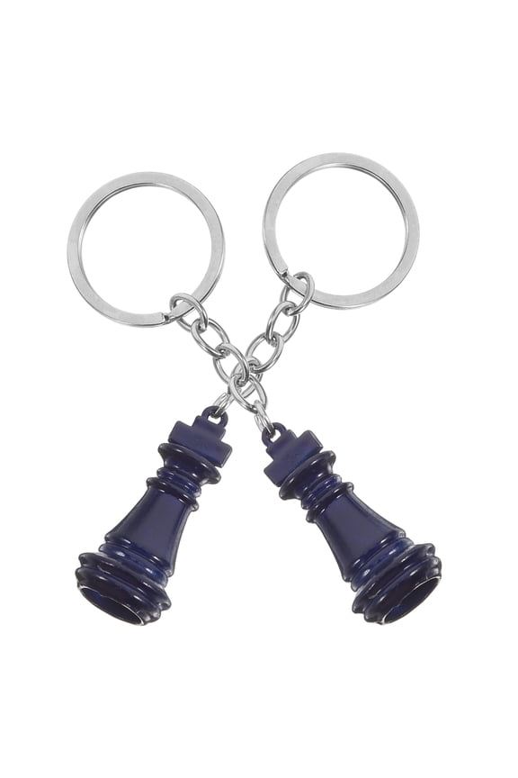 2 Pieces Chess Pendant Keyrings, Multi Stainless Steel Decorative Accessories for Women, School and Office Use