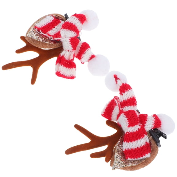 ELAYARD Cute Antler Hair Clips Set of 2, Nature-Inspired , Festive Holiday Accessories for Women and Girls