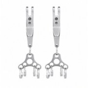 ELAYARD Suspension Clip Plated Silver Stainless Steel Outdoor Key Holder Durable Pendant 2Pcs