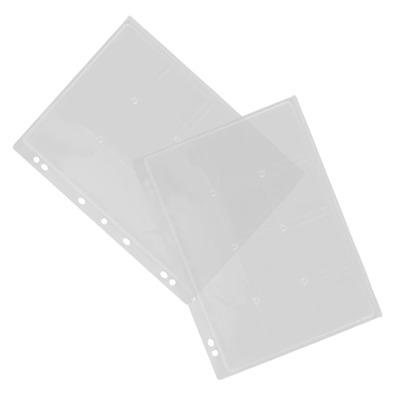 ELAYARD 2Pcs Coin Binder Collection Supplies Transparent Pocket Inserts for Home Organization and Display