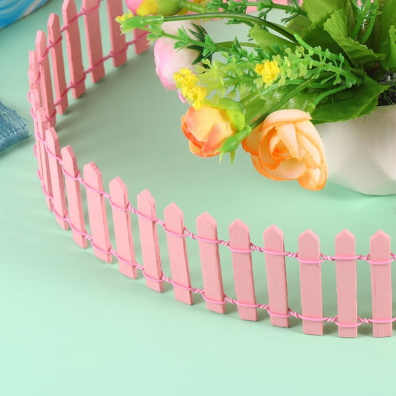 ELAYARD Set of 2 Round Wooden Decorative Fences for Bonsai and Garden Plants, Plant Borders for Outdoor and Indoor Use