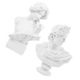 thumbnail image 1 of ELAYARD Set of 2 White Resin Figurine Statues for Home Decor, Unique Tabletop Ornaments and Decorative Accents, 1 of 8