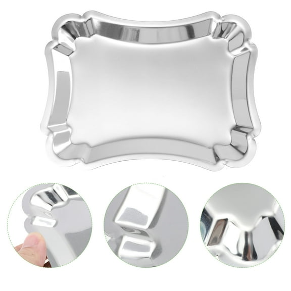ELAYARD 2Pcs Convenient Stainless Steel Vanity Dish for Household Dessert Towel Storage and Serving