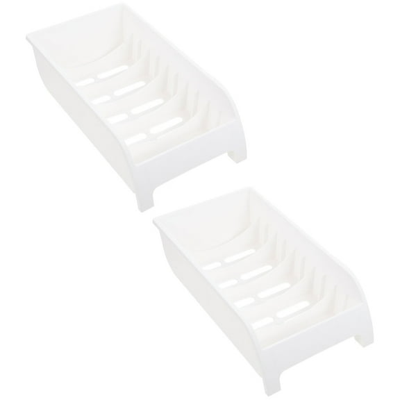 ELAYARD Kitchen Dish Organizer White PP - Modern Design and Practical 2Pcs