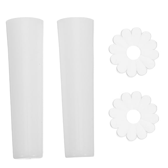 ELAYARD 2Pcs White Plastic Umbrella Tip Cap Replacement for Golf Patio and Rain Umbrellas