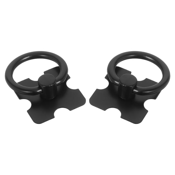 ELAYARD 2Pcs Black Zinc Alloy Drawer Handles for Wardrobe Cabinet and Dresser Knobs