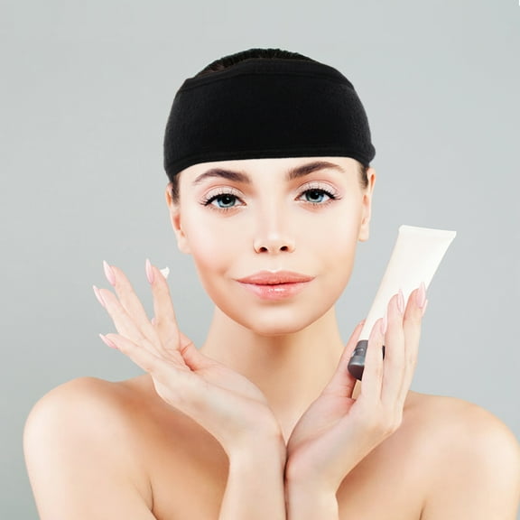 ELAYARD 2Pcs Face Washing Hair Band Soft Polyester Hair Accessory Assorted Color