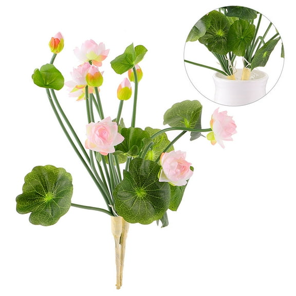 ELAYARD 2 Pcs Mini Silk Lotus Flower Artificial Flowers Indoor for Home Arrangement