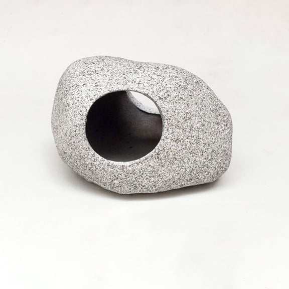 ELAYARD 2-Pack Dark Grey Artificial Rock Cave Aquarium Decoration with Filter for Fish Water