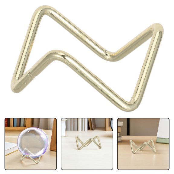 ELAYARD 2pcs Golden Metal Crystal Sphere Display Stand for Glass Orbs