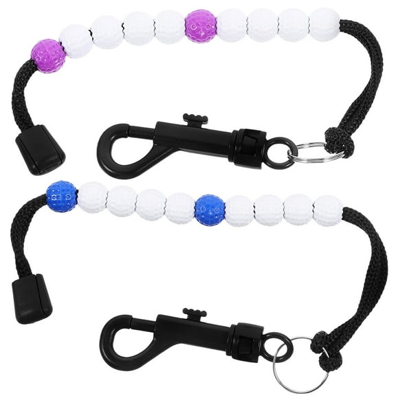 ELAYARD 2Pcs Golfing Scoring Keeper Beaded Stroke Counter Lightweight Golf Accessory