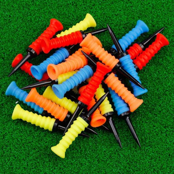 ELAYARD 2Pcs Golf Cleaning Kit Plastic Elastic Tee Red Golf Practice Training Aid