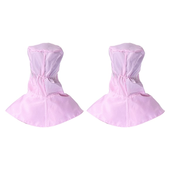 ELAYARD 2Pcs Anti Static Shawl Cap Pink Breathable Ear Mesh Gauze for Working Use