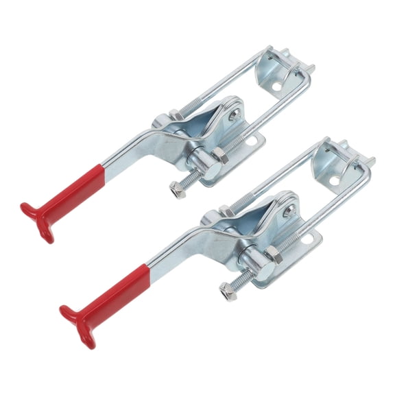 ELAYARD 2Pcs Heavy Duty Toggle Latch Clamp Plated Silver Adjustable Pull Clamp for Toolbox and Draw Chest Fastening