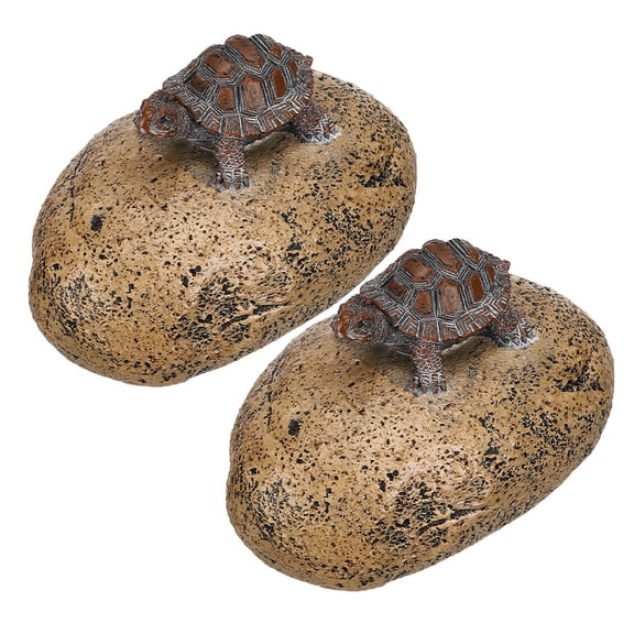 ELAYARD 2-Pack Outdoor Decorative Fake Rock Key Holders, Resin Hideaway Storage Boxes for Keys and Small Items
