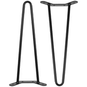 ELAYARD Set of 2 Black Metal Hairpin Table Legs, Easy to Install Replacement Legs for Coffee, Side, and End Tables