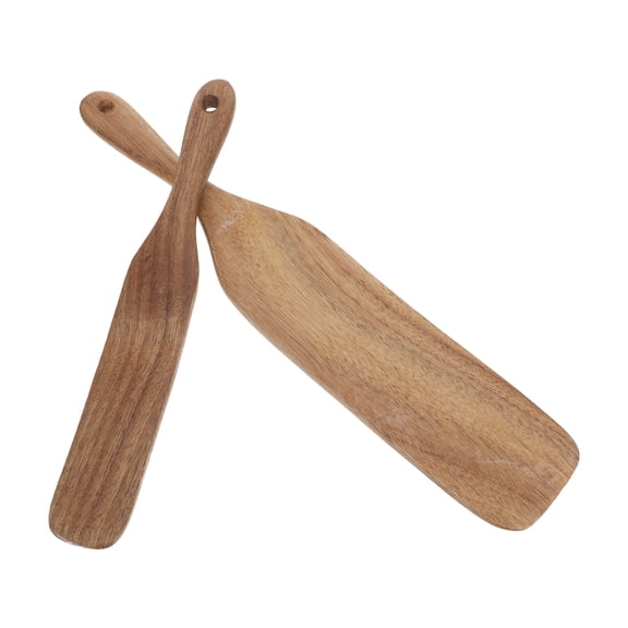 ELAYARD 2-Piece Wooden Kitchen Spurtles Set for Coffee, Baking, Mixing, Jar Scraping, and Cooking Utensils