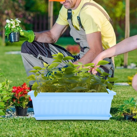 ELAYARD Set of 2 Lavender Resin Nursery Pots with Ventilation Holes for and Small Plant Growing
