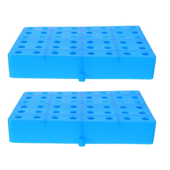 ELAYARD 2Pcs Lightweight Plastic Pallet Stand Blue Ventilated Storage Platform for Industrial and Garage