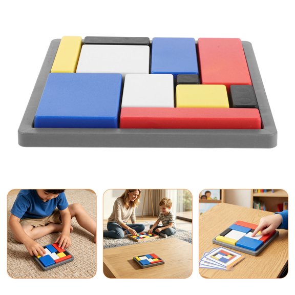 ELAYARD 2Pcs Logic Puzzle Building Blocks Set for Home with Durable Safe Material and Spatial Reasoning Enhancement