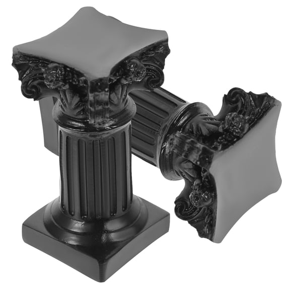 ELAYARD 2Pcs Resin Roman Column Candle Holders for Indoor and Outdoor Decoration