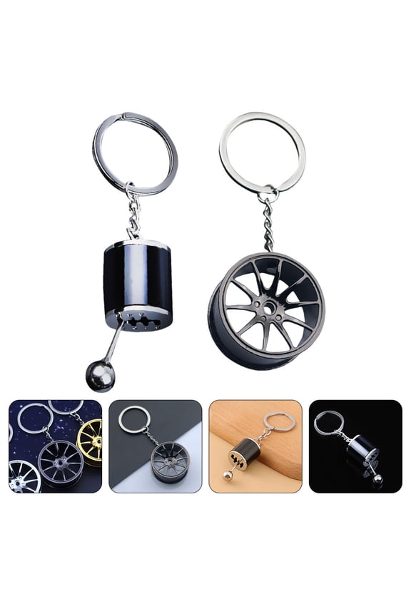 2-Pack Multi-Color Car Keychain Set, Shifter Key for Men, Stylish and Practical Accessories