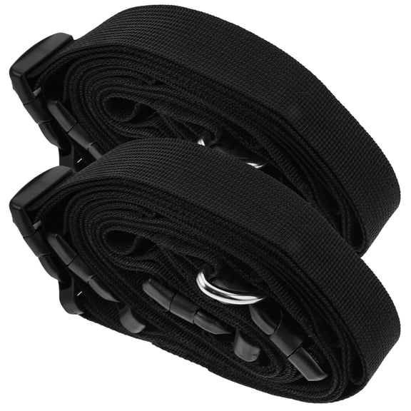 ELAYARD 2-Pack Black Adjustable Wall Storage Straps for Garage and Folding Chair Organizer, Heavy Duty Space Saver