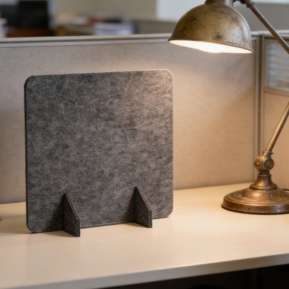 ELAYARD 2Pcs Office Desk Divider Panels Felt Material Dark Grey Tabletop Partition Screen