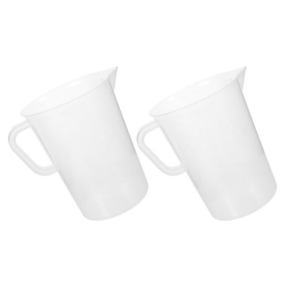 ELAYARD Large Capacity Plastic Measuring Beaker 5000ml Versatile Use 2Pcs