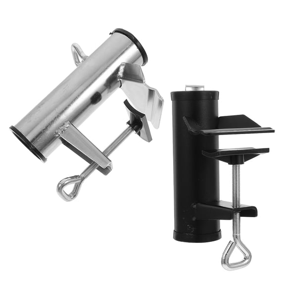 ELAYARD 2Pcs Outdoor Umbrella Clamp Heavy Duty Iron Holder for Courtyard Beach Table