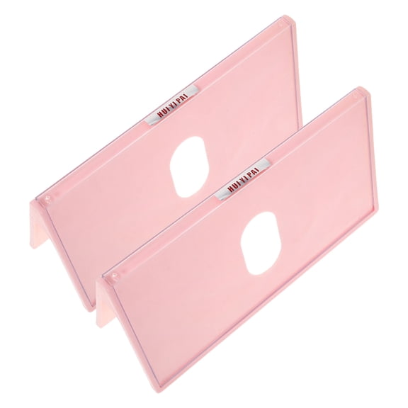 ELAYARD 2Pcs Pink Acrylic Desk Name Tent Holders Reusable for Office and Conference Tables