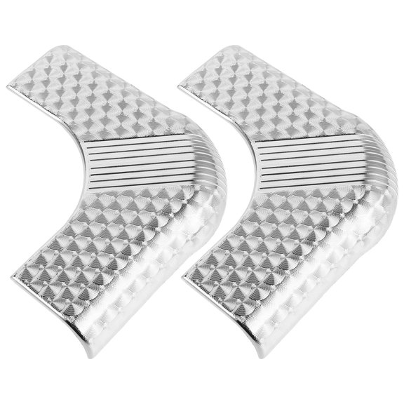 ELAYARD 2Pcs Plated Silver Billiard Table Corner Caps with Fish Scale Texture for Enhanced Durability