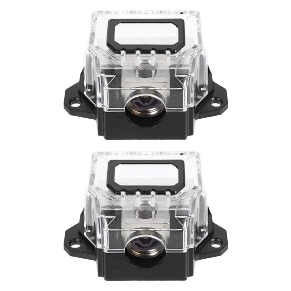 ELAYARD 2Pcs Plated Silver Car Ground Distribution Block with Fuse for Reliable Power Output