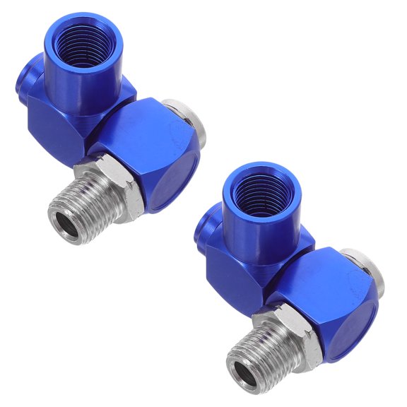 ELAYARD 2Pcs Pneumatic Tube Quick Coupling Blue with Industrial Grade Swivel and Easy Tool Change Design