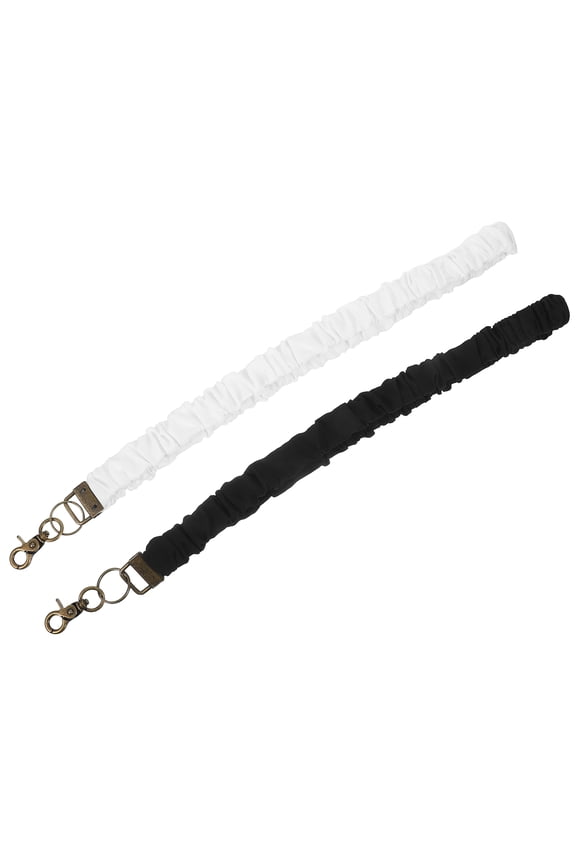 2Pcs Polyester Elastic Lanyard for Id Badges Keychain with Adjustable