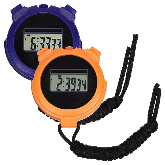 ELAYARD 2Pcs Sports Timer Digital Stop Watch for Running Referee Use with Lanyard