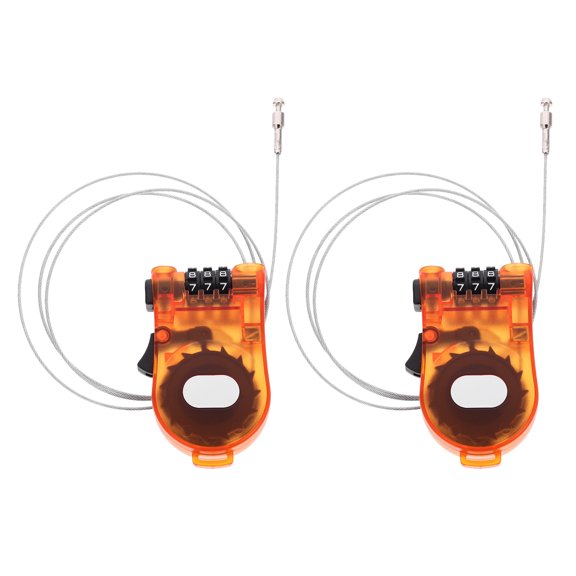 ELAYARD 2Pcs Portable Steel Wire Cable Lock for Snowboard and Bike with Heavy Duty Anti Theft Security