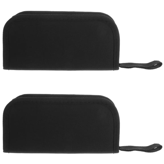 ELAYARD 2-Pack Travel Tool Organizer Bags in Black with Multiple Storage Slots, Material for Easy Portability and Organization