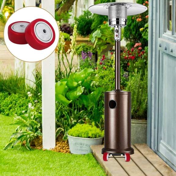 ELAYARD Heavy Duty Swivel Caster Wheels for Patio Heater Red 2pcs