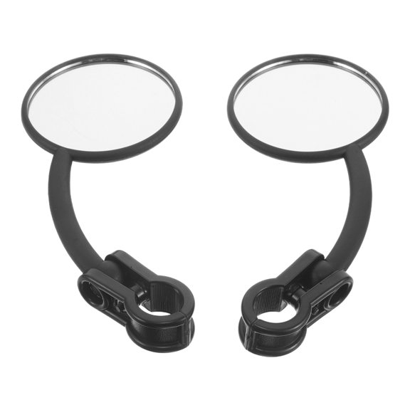 ELAYARD 2Pcs Rearview Mirrors Adjustable Black ABS Handlebar Mirrors for Safe Mobility
