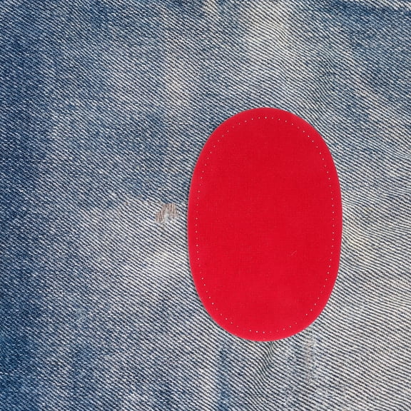 ELAYARD 2Pcs Red Elbow Patches for Jackets Durable Wear Resistant DIY Sewing Fabric Patch
