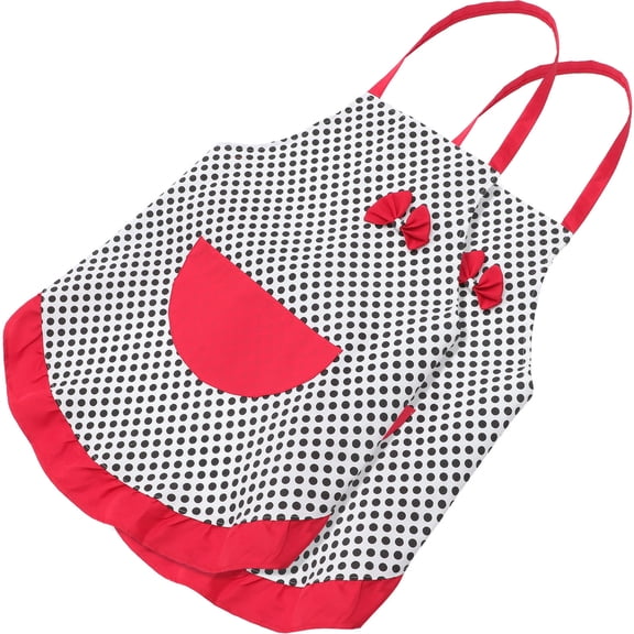 ELAYARD 2-Pack Red Neck Aprons for Women, Cover for Nail Salon, Hair Styling, Cooking, Cleaning