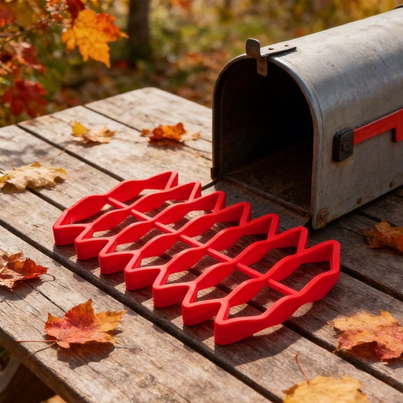 ELAYARD 2Pcs Red Silicone Waterproof Mailbox Tray Insert with Anti Splash and Moisture Protection