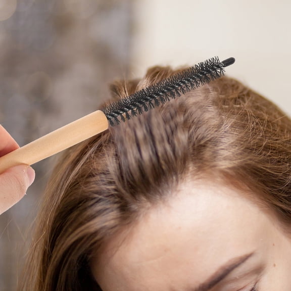 ELAYARD 2Pcs Compact Beige Hair Root Teasing Brush with Ultrafine Bristles